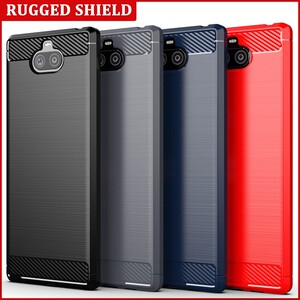 适用Sony索尼Xperia 10手机壳Xperia 10Plus拉丝纹防滑全包边防摔保护套软壳