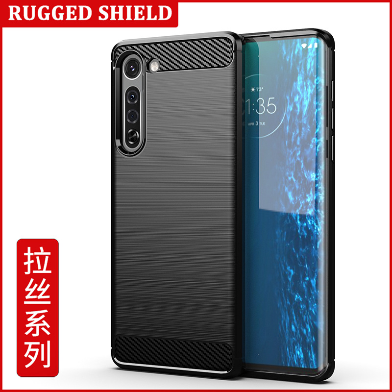 适用Moto Edge手机壳Moto edge 5G XT2063-3保护套纯色全包防摔拉丝纹防滑软壳