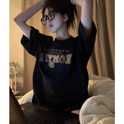 印花宽松短袖t恤