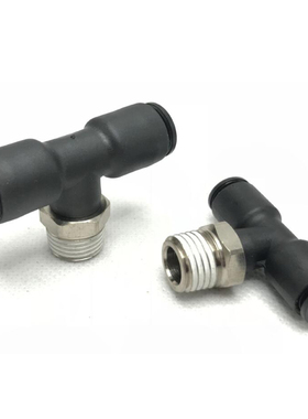 气动快插中部螺纹三通RPE 8-02分气管接头快接软管T型10-RC1/4牙