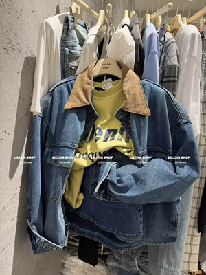 2026春季新款韩版宽松百搭休闲牛仔短外套女简约polo领时尚上衣潮