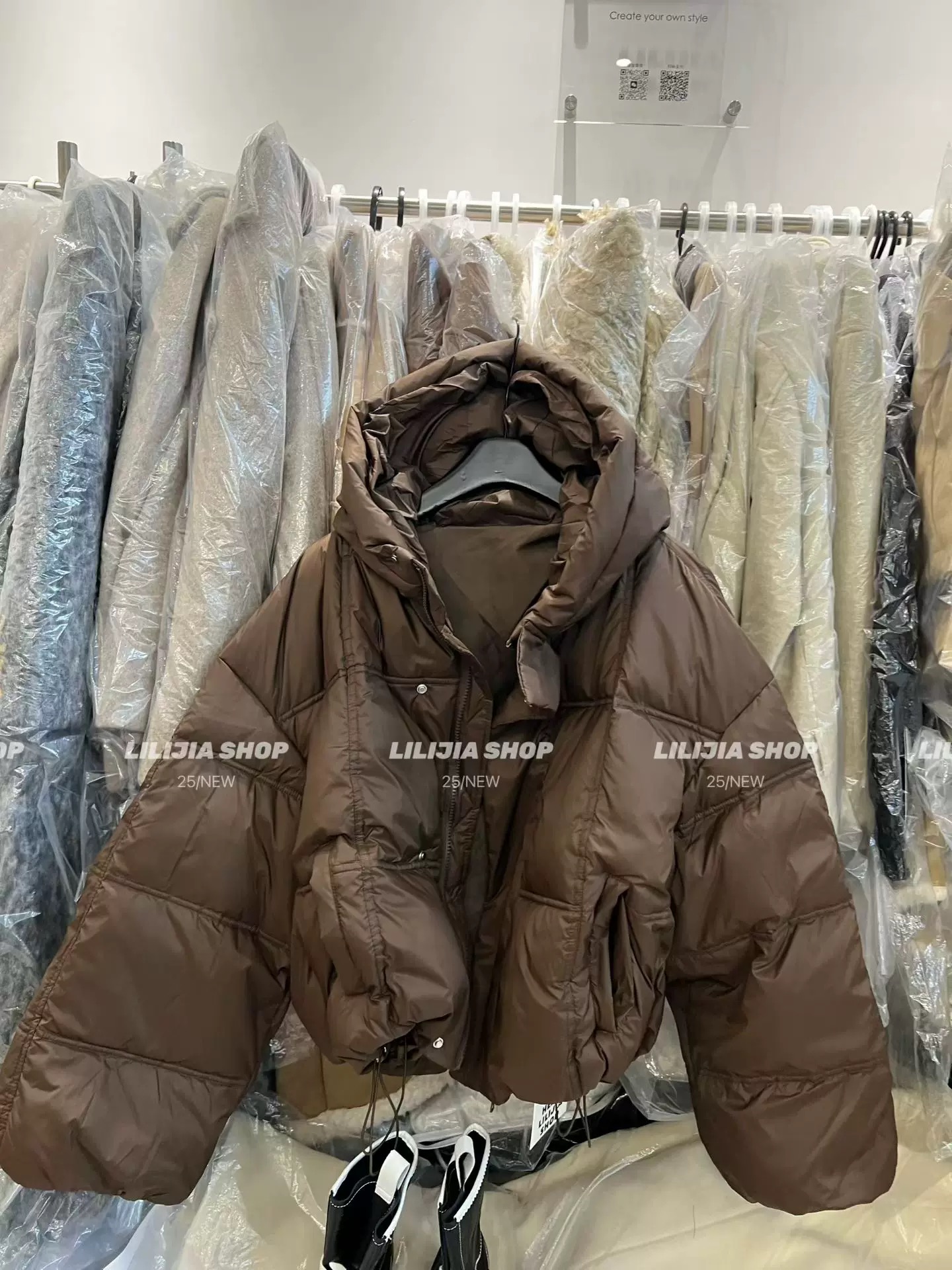 韩国东大门2025冬季新款韩版宽松休闲连帽长袖羽绒服女面包服外套