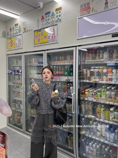 宽松休闲圆领羊毛粗线长袖 韩版 针织毛衣潮 新款 韩国东大门2025冬季