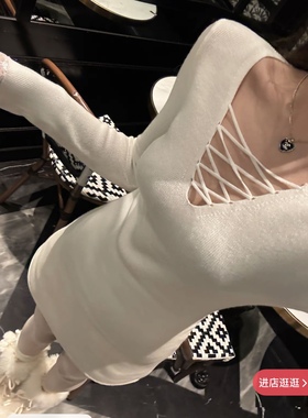 韩国东大门2025冬季新款韩版修身显瘦V领针织衫女百搭打底衫上衣