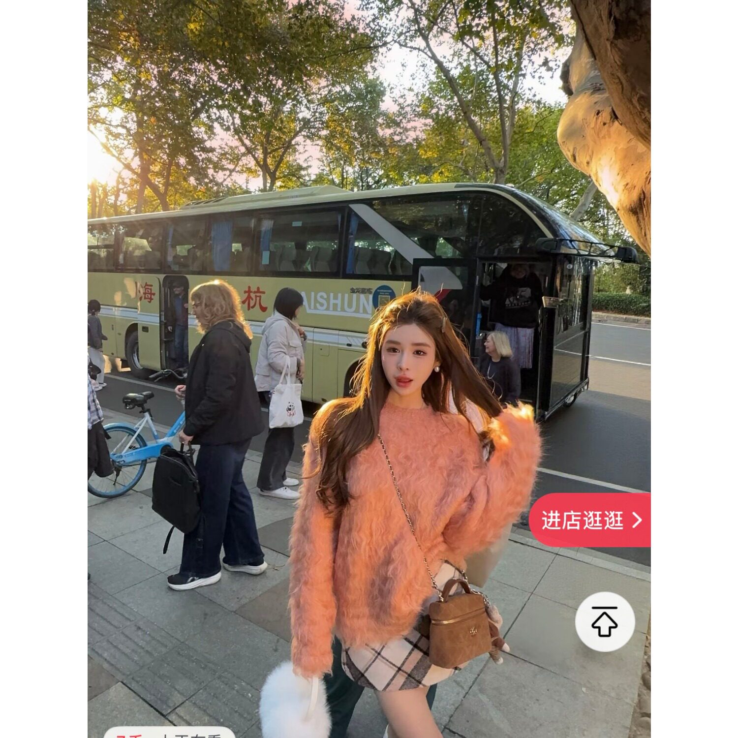 五折福利。 新款韩版宽松休闲圆领套头毛衣女氛围感针织衫