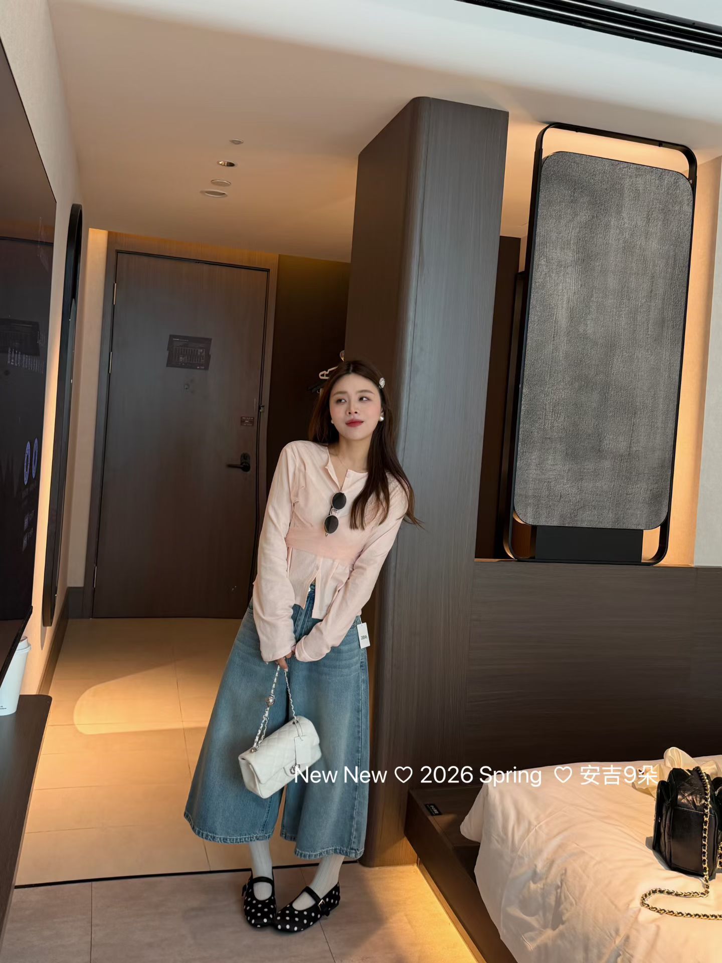 2026新款韩系纯色系带网纱收腰衬衫女2026年春季新款修身百搭小衫