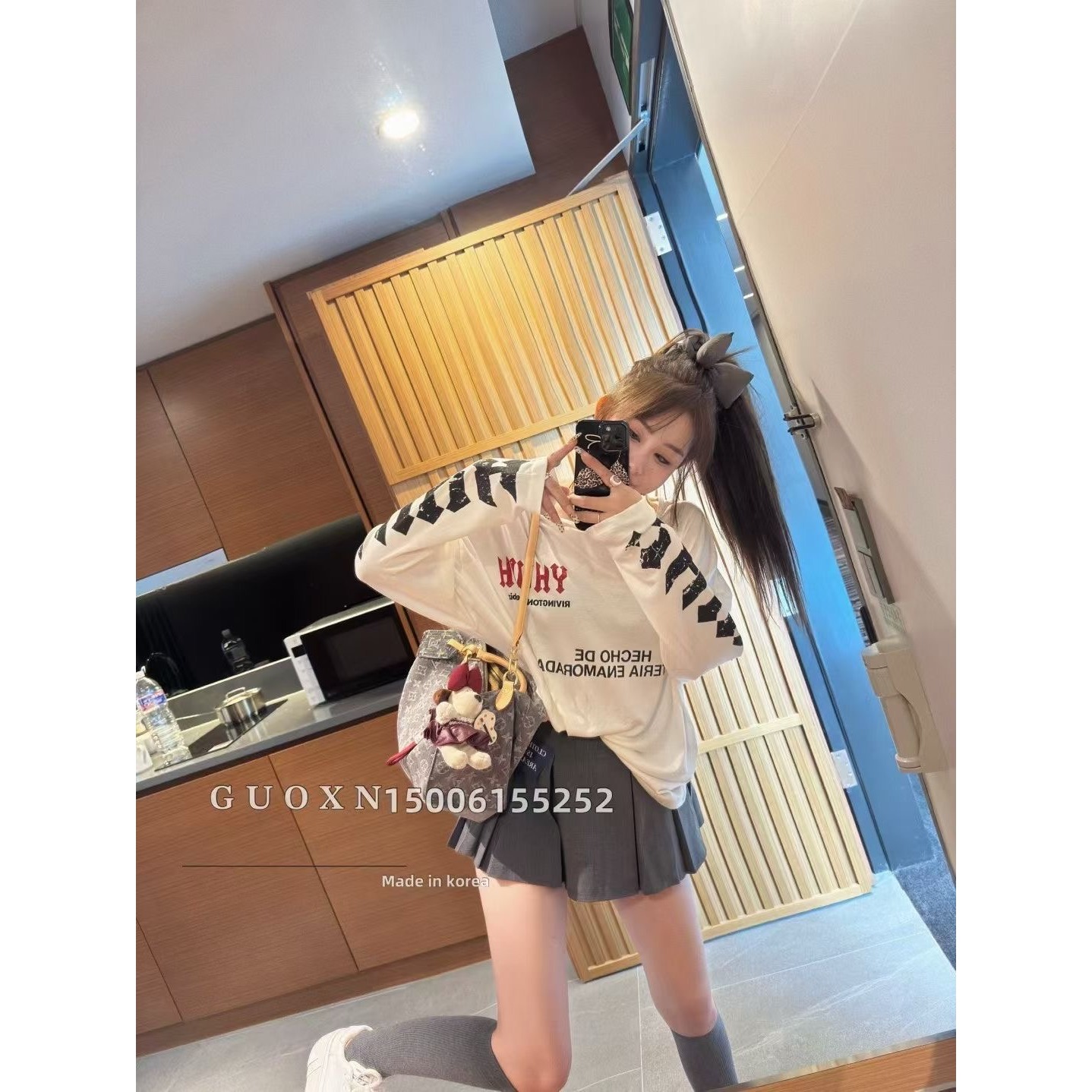 2025秋季新款韩版宽松字母印花圆领休闲长袖T恤女百搭显瘦上衣潮