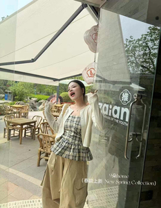 2025夏季新款韩版时尚百搭修身显瘦格子抹胸上衣时尚休闲百搭背心