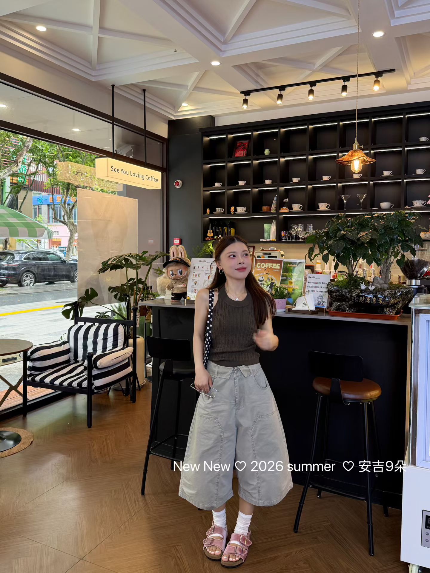 正品实拍2026夏季新款韩版百搭休闲港风翻边设计感工装七分裤中裤