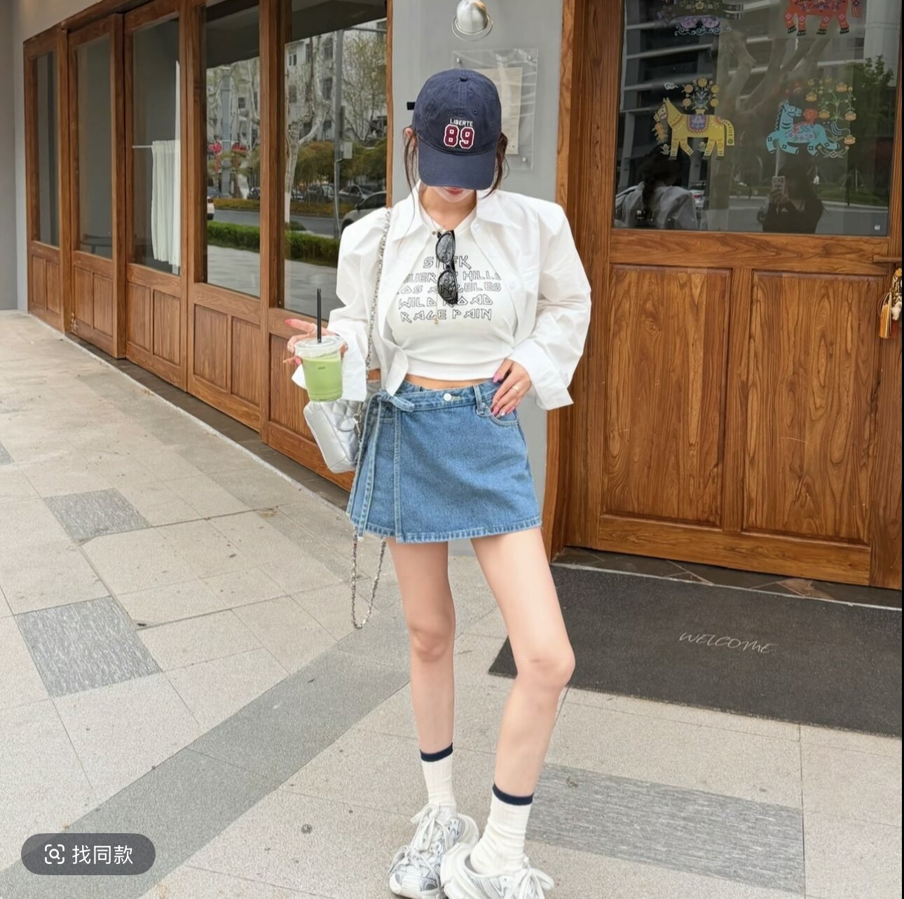 不规则牛仔半身裙女2026夏季薄款高腰显瘦设计感绑带a字半身裙裤