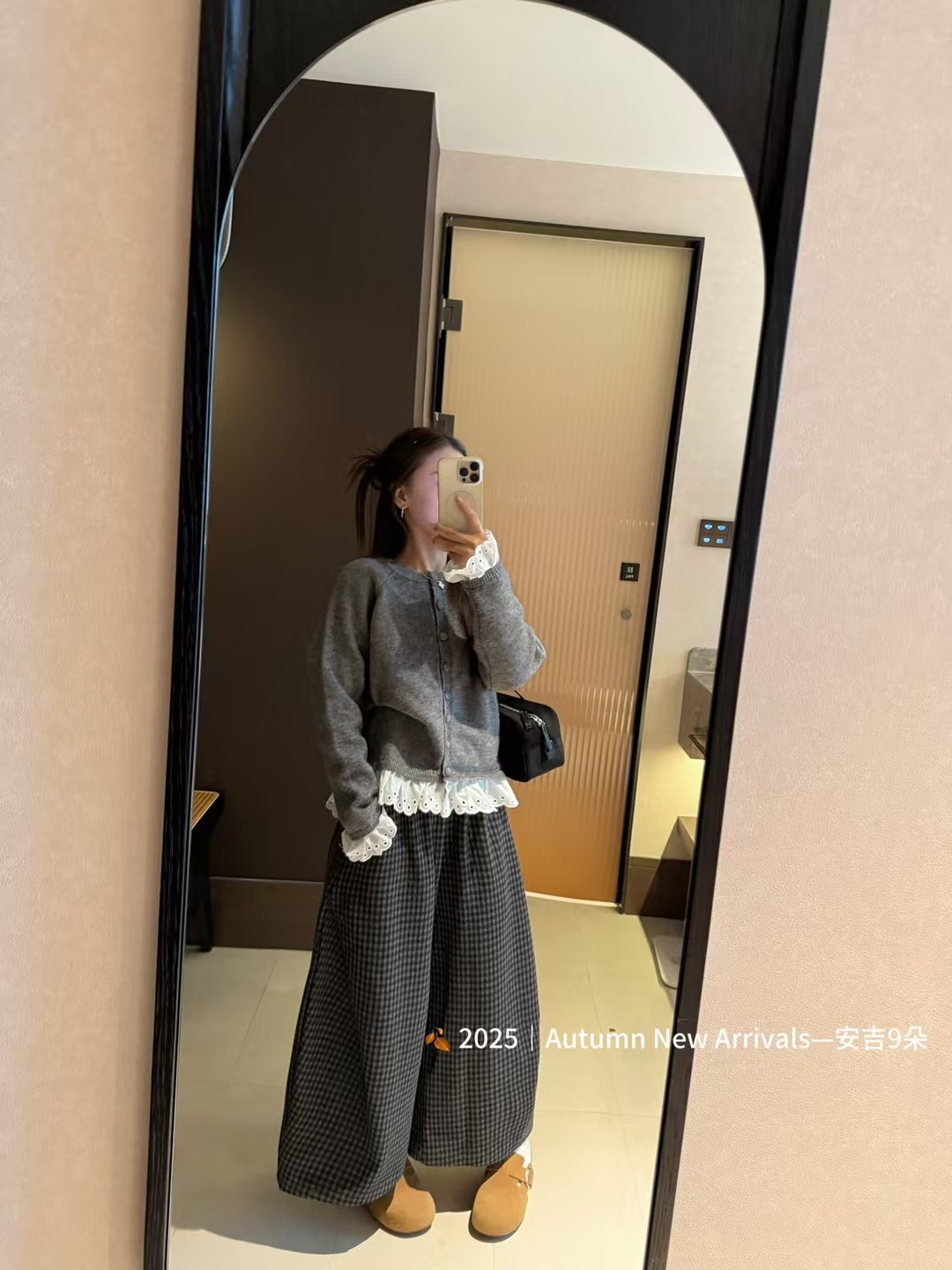 韩国东大门2025秋季新款韩版修身显瘦针织开衫拼接蕾丝洋气毛衣潮