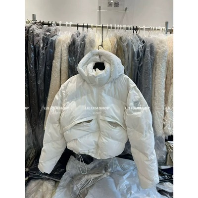 韩国东大门2025秋冬新款韩版宽松休闲连帽拉链短款羽绒服外套潮