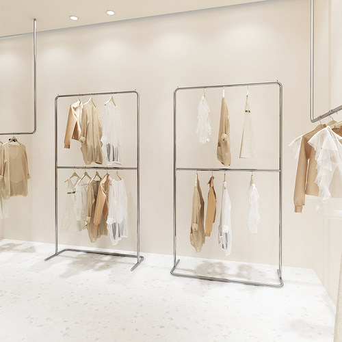 不锈钢服装店展示架陈列架
