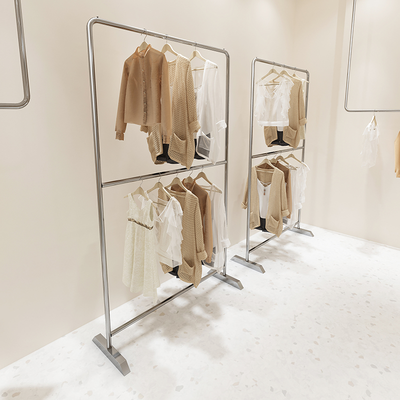 不锈钢服装店展示架中岛架