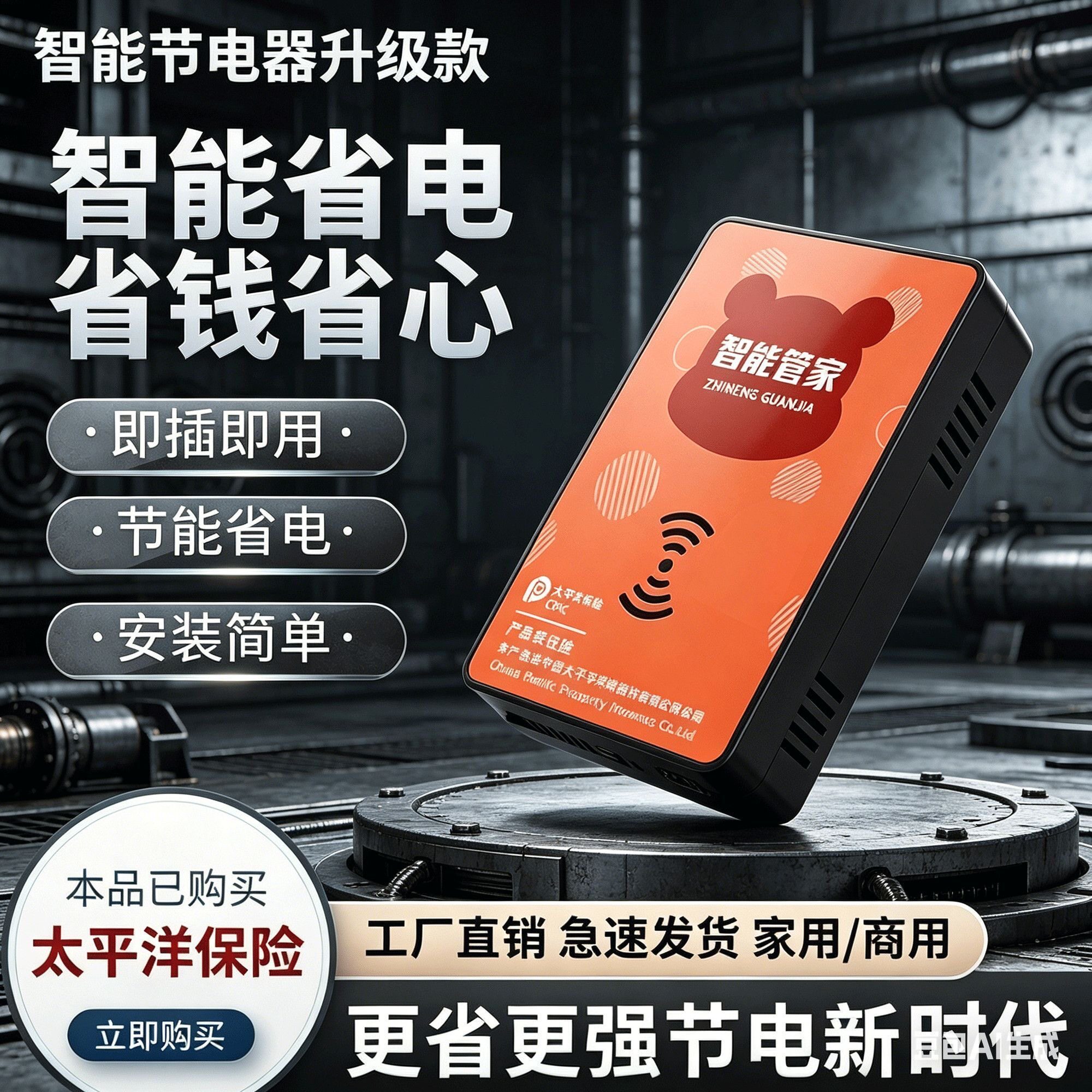 AI智能管家2026新款稳压器省电器大功率家用电多功能冰箱空调插座