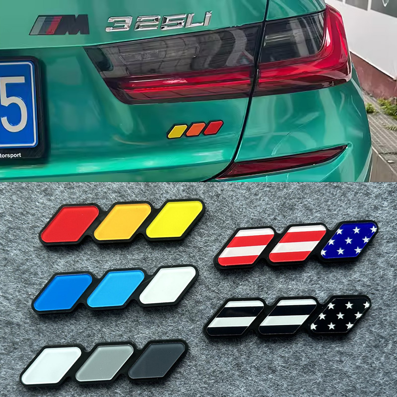 适用丰田TACOMA 4RUNNER坦途后尾标 叶子板三色小标改装车贴车标