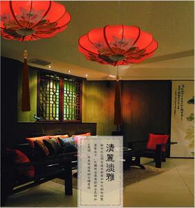 新中式吊灯手绘灯笼吊灯仿古客厅灯复古餐厅茶楼饭店会所中式灯具