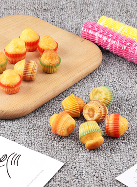 6cm防油小号耐高温马芬纸杯48连模具2.5cm底迷你印花拇指蛋糕纸托