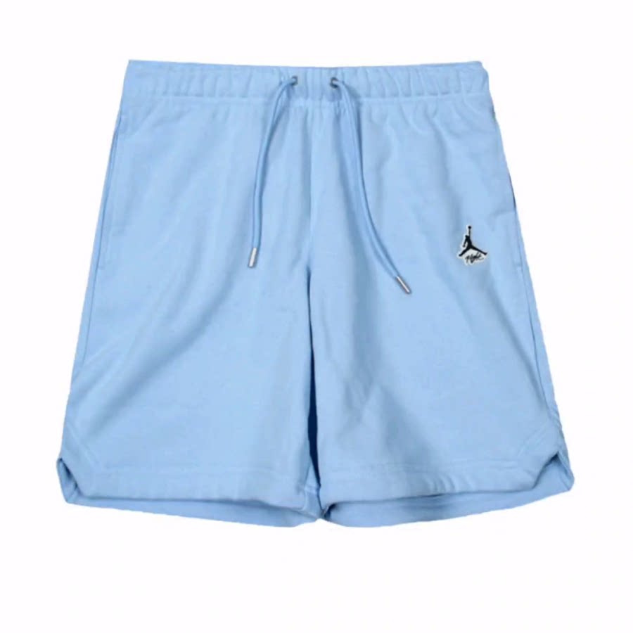 Jordan Essentials 纯色徽标图案系带运动短裤 男款 蓝色