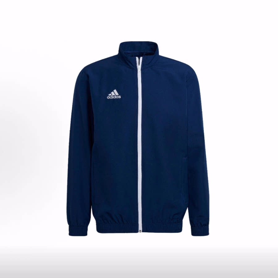 adidas Entrada 22 Logo标识立领长袖夹克外套 男款 蓝色