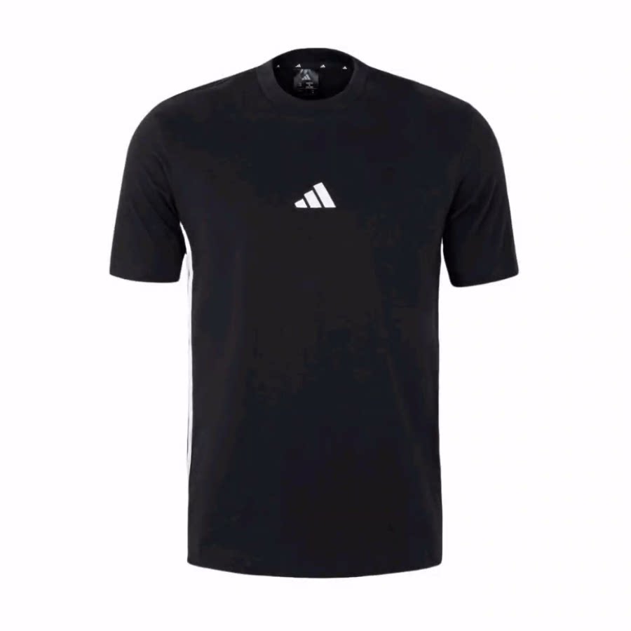 adidas Essential SINGLE JERSEY 短袖T恤 男款 黑色/白