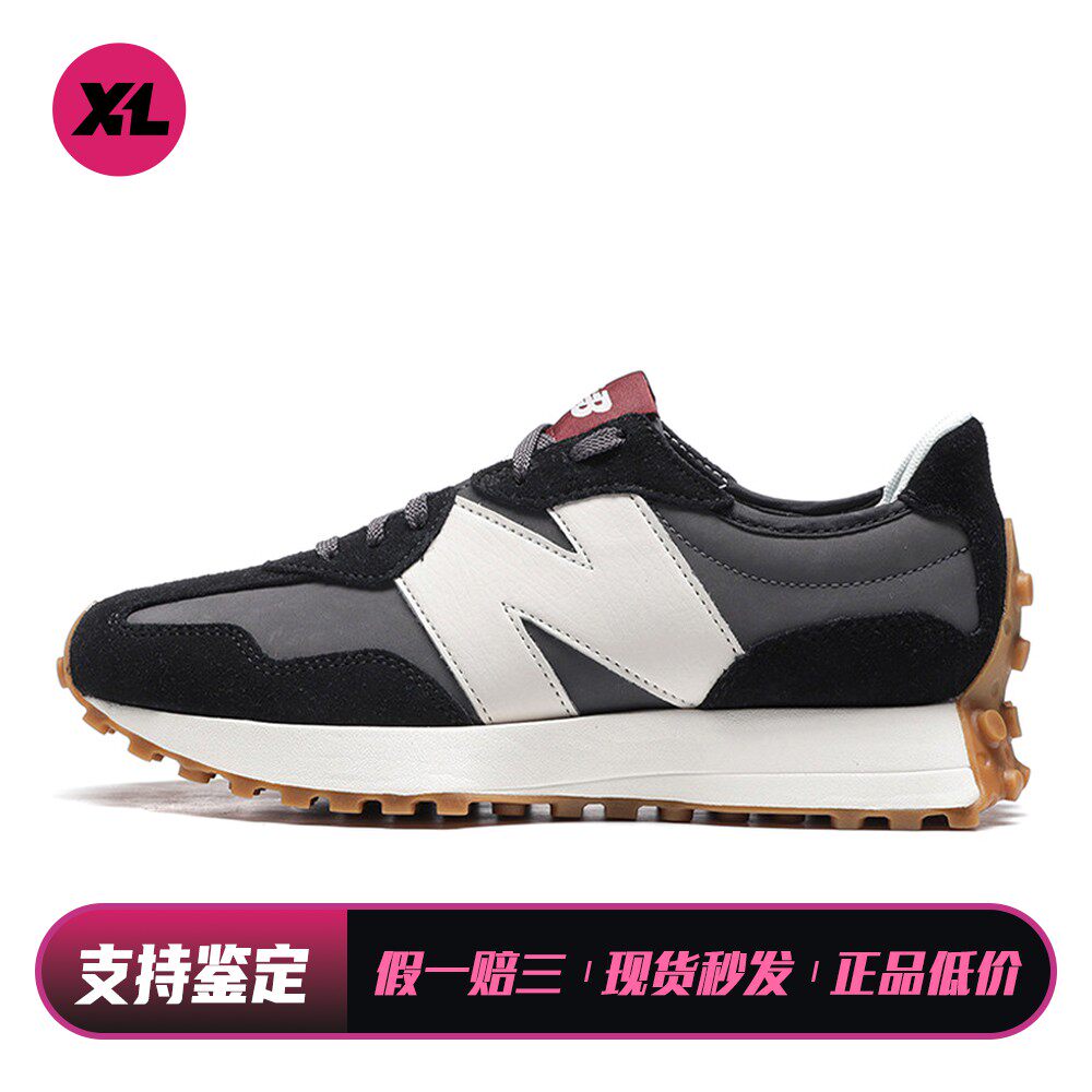 【喜樂运动】 New Balance 跑步鞋 反毛皮织物 低帮 灰色 圆头
