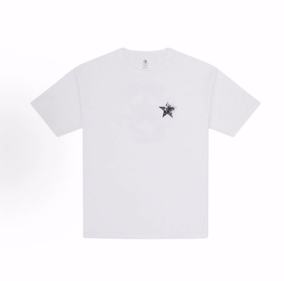 Converse SS25 品牌Logo字母圆领短袖T恤 男女同款 白色