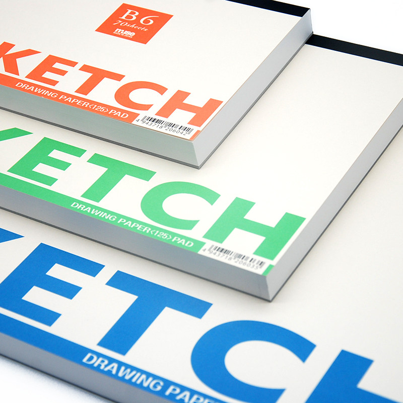 日本MUSE慕斯SKETCH素描本125克70页铅笔画 彩色铅笔画水彩画