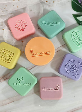 handmade透明亚克力印章diy手工皂皂基字母皂印陶泥香皂肥皂皂章