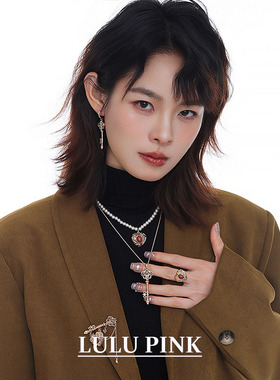 法式小众设计ins复古宫廷风锁芯珍珠项链双层叠戴高级感毛衣链