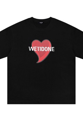 WE11DONE Hopeful潮牌美式短袖T恤男女夏季百搭圆领纯棉宽松半袖
