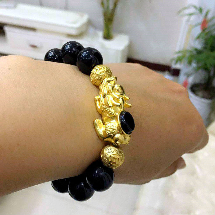 越南沙金红玛瑙饰品貔貅手链包邮
