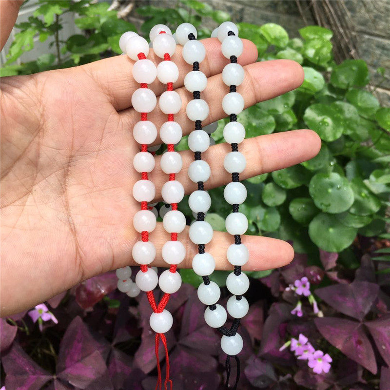 阿富汗白玉项链绳吊坠挂件绳