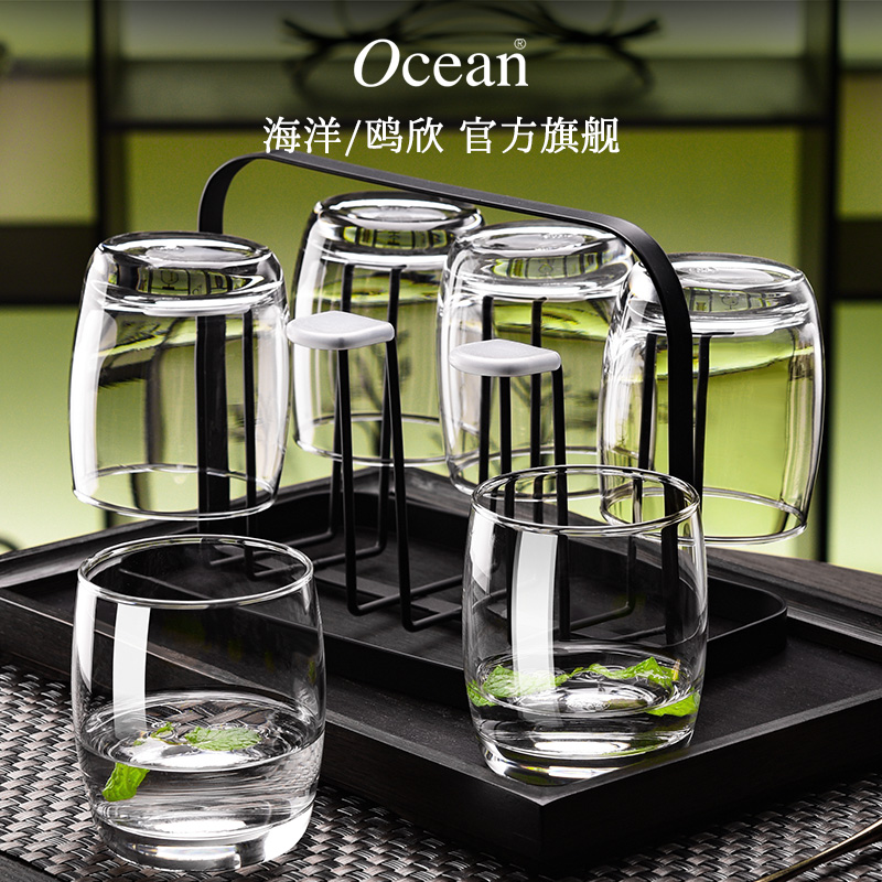 Ocean鸥欣进口玻璃杯家用耐热透明喝水杯子果汁客厅泡绿茶杯套装 餐饮具 玻璃杯 原图主图