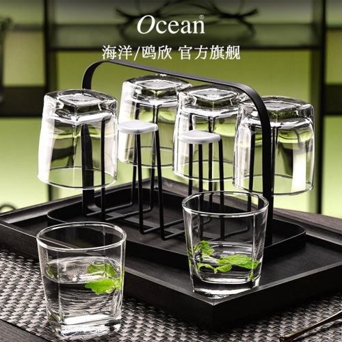 Ocean鸥欣玻璃家用透明水杯套装