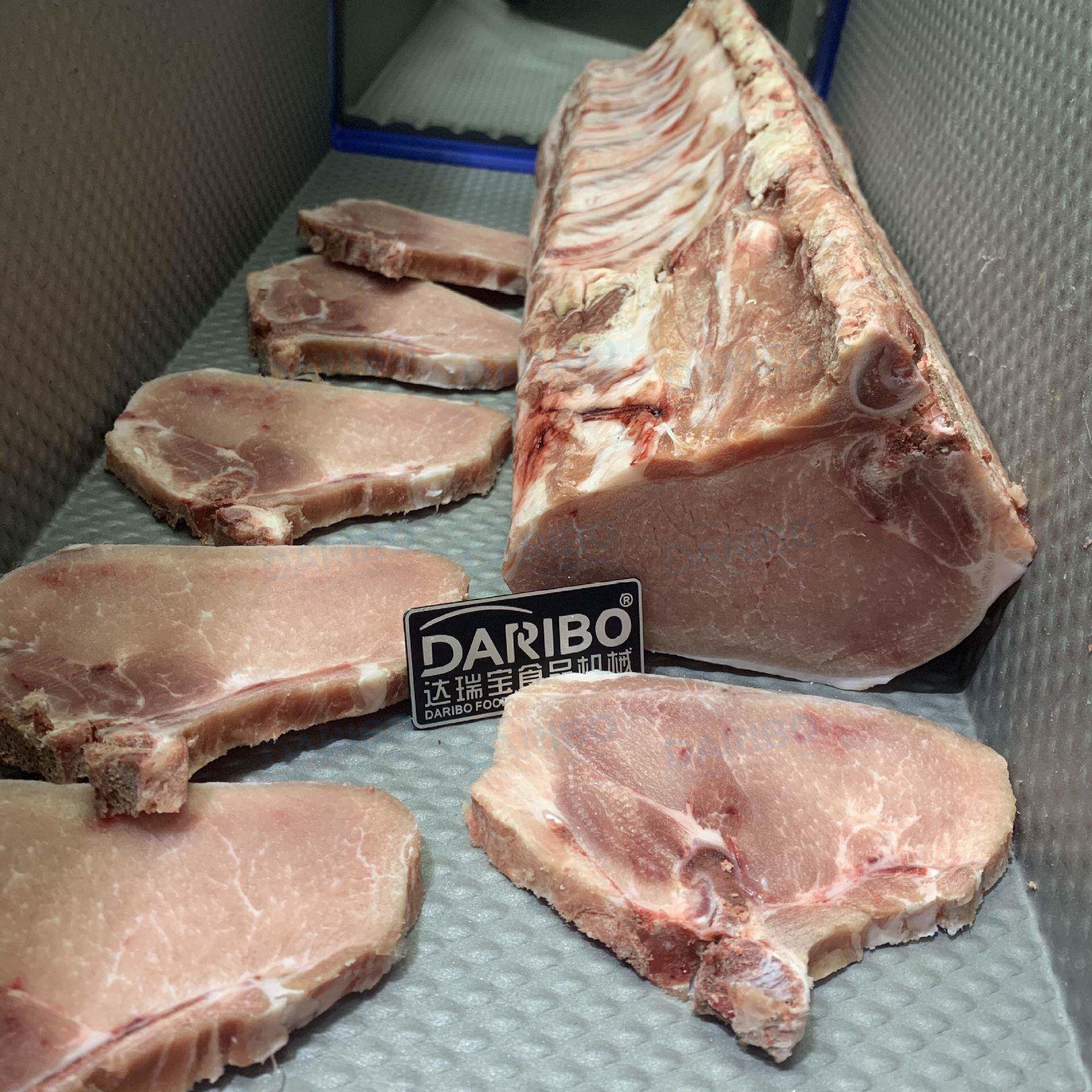 *商用三文鱼切片砍排机食品厂用猪大排切片机冷冻牛上脑牛霖切