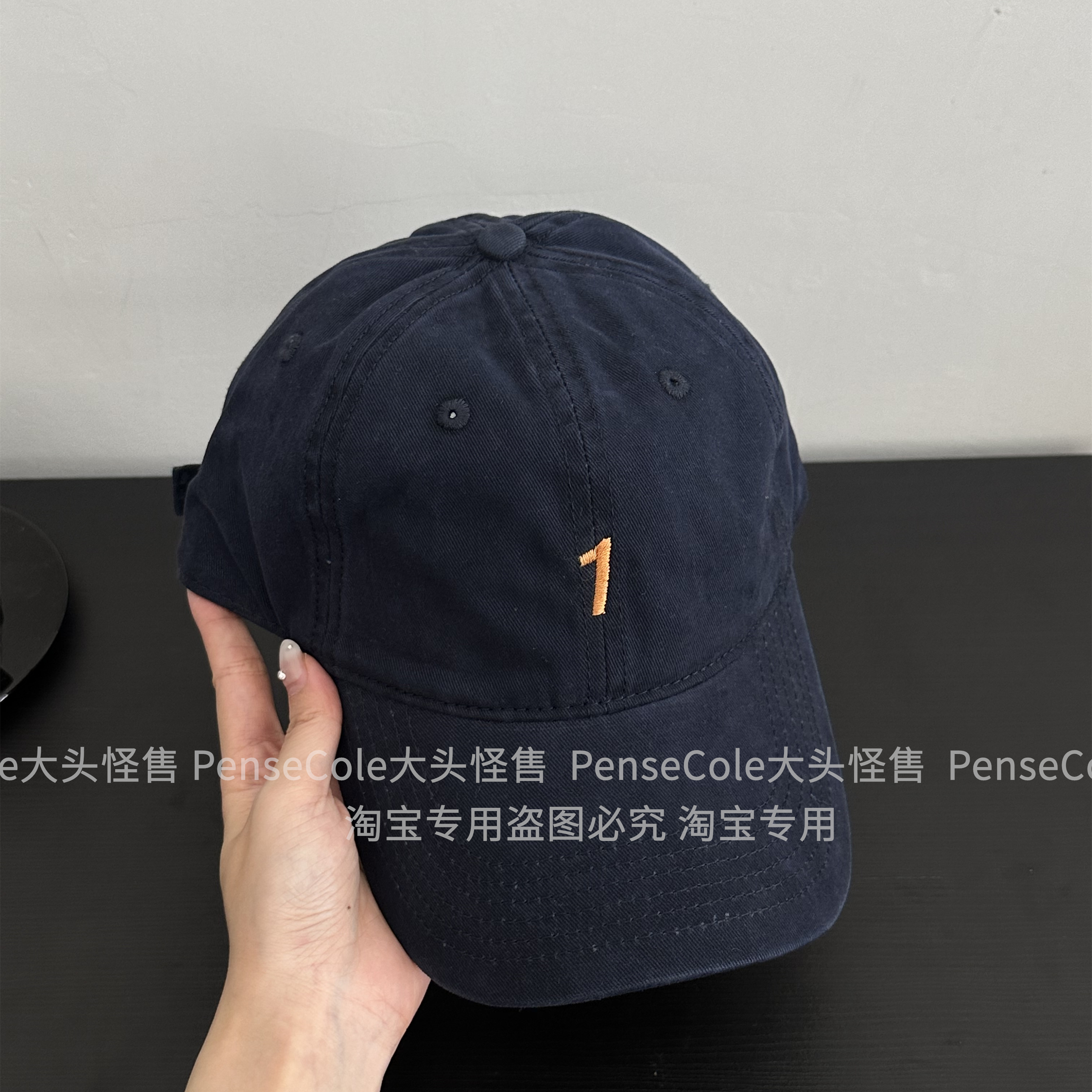 大头怪售棒球帽秋冬软顶休闲女鸭舌帽大头围显脸小数字1帽子男士