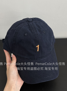 大头怪售棒球帽秋冬软顶休闲女鸭舌帽大头围显脸小数字1帽子男士