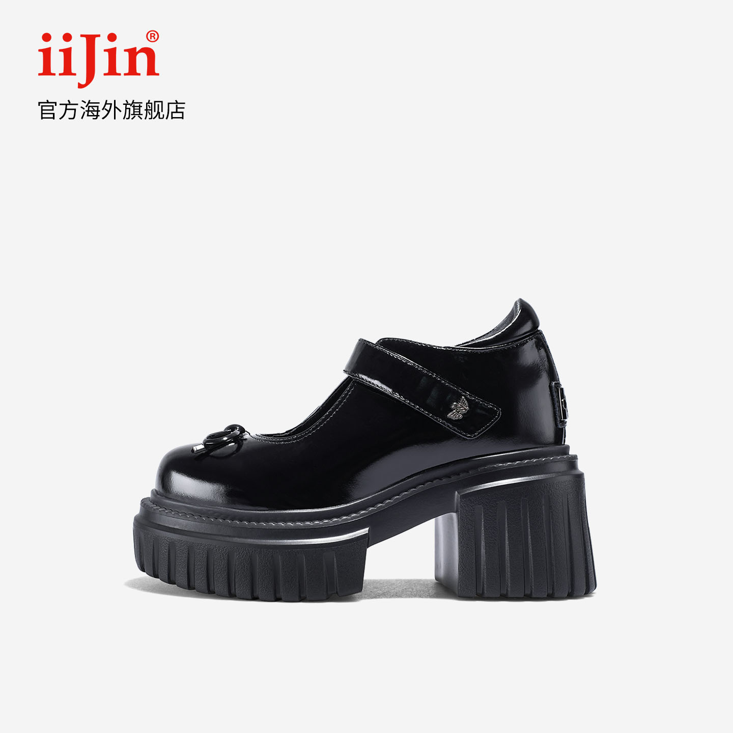 艾今10cm增高蝴蝶结玛丽珍单鞋女图片