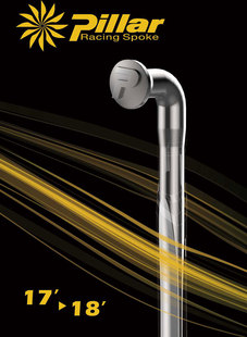 协达Pillar1423 直拉辐条黑色协达进口不锈钢扁辐条