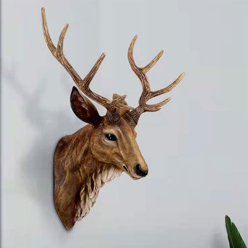 墙面装饰欧式挂件招财鹿头