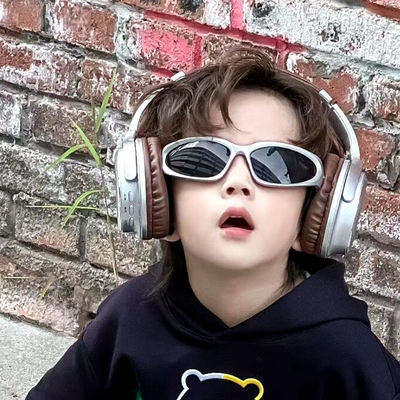 儿童墨镜防紫外线男童太阳镜女童夏季防晒复古宝宝潮小孩飞行眼镜