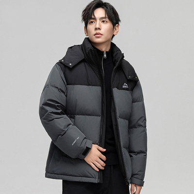 2025新款面包服羽绒衣连帽极寒脱卸帽加厚巨好看的冬装羽绒服男款