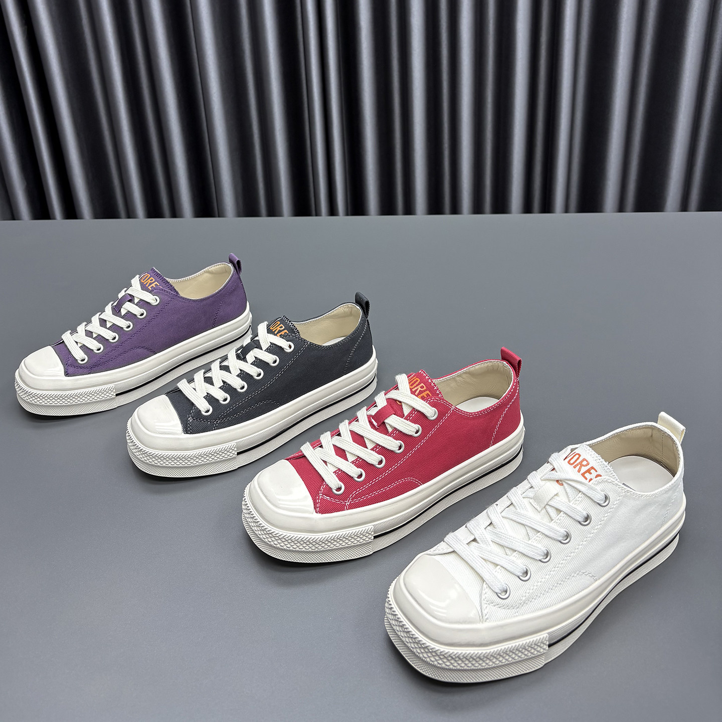 方头时尚帆布鞋女2026春季新款厚底轻便透气洋气百搭休闲运动板鞋,女鞋,休闲板鞋,淘宝优惠券,粉丝福利购,淘宝优惠卷