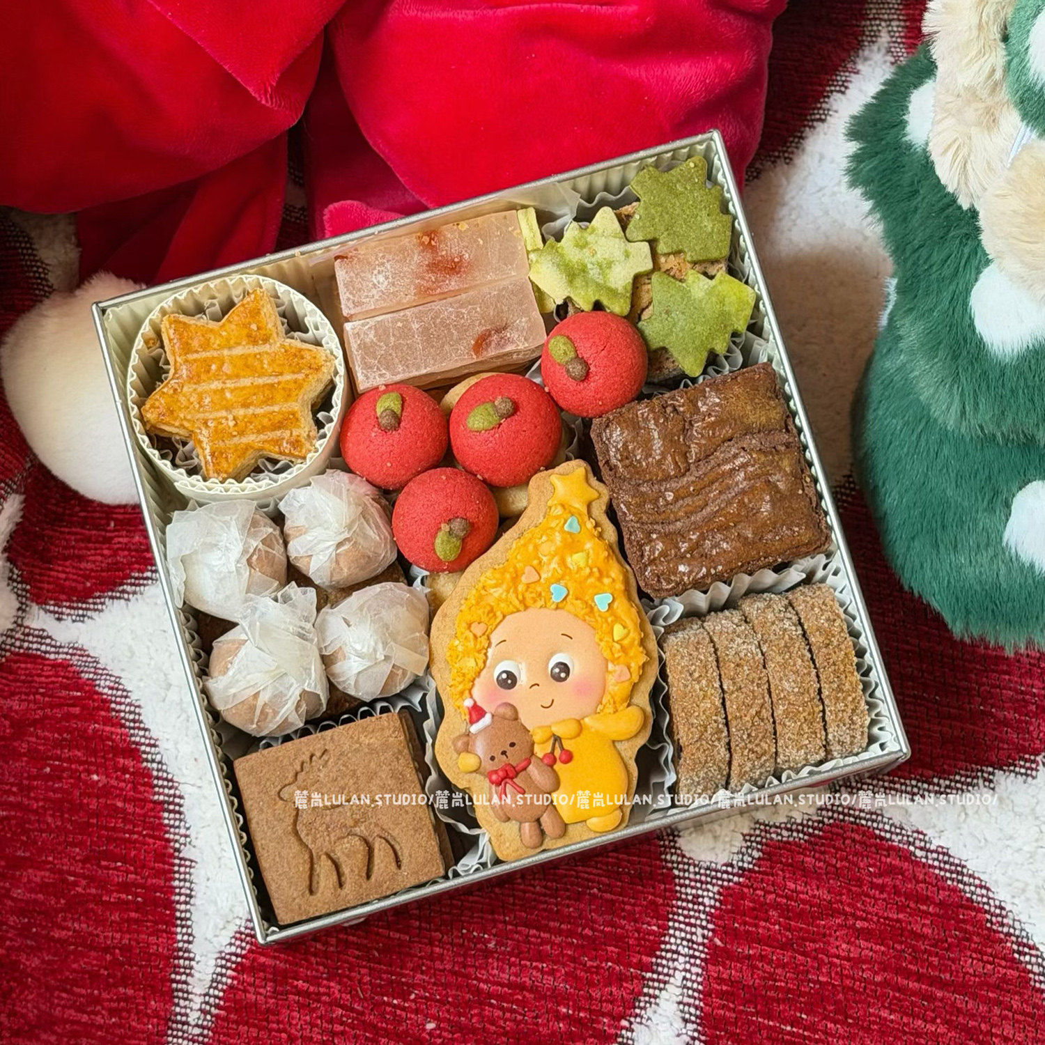 麓岚 圣诞曲奇组合饼干 圣诞饼干 糖霜手工饼干网红手工高颜值礼
