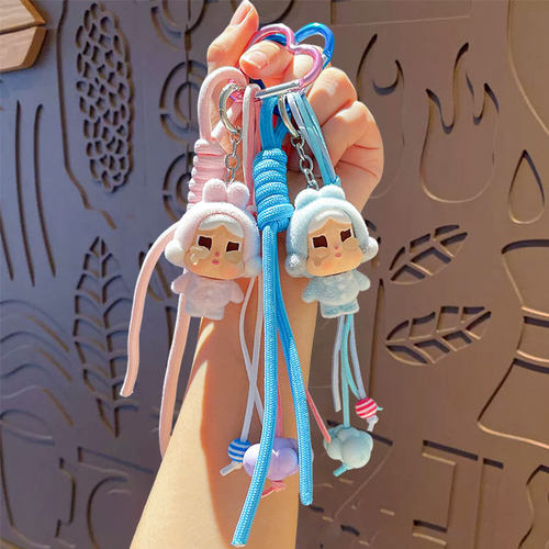 创意卡通植绒云朵哭包挂件钥匙扣可爱包包挂饰汽车钥匙链礼品