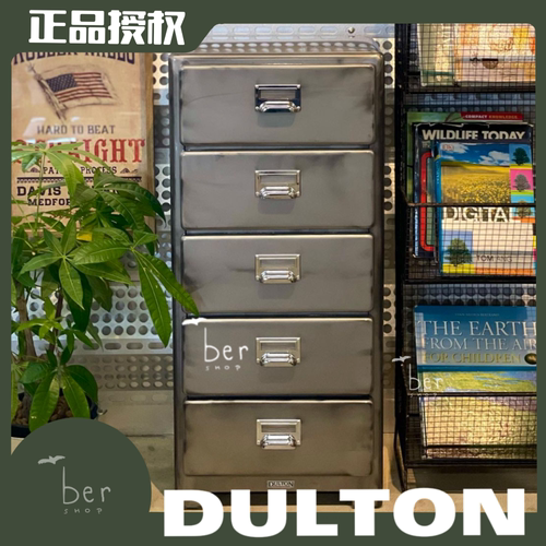 日本dulton稻谷金属柜单列五抽
