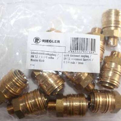 德国 RIEGLER直插式接头243.52铜接头