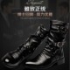 秋冬季 加绒保暖皮靴潮 马丁靴男尖头英伦时尚 高帮皮鞋 男靴中筒韩版
