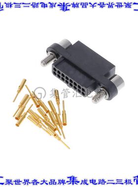 MHDAS2M016BE01 矩形连接器16POS接头2排1.27mm公引脚黑色压接镀